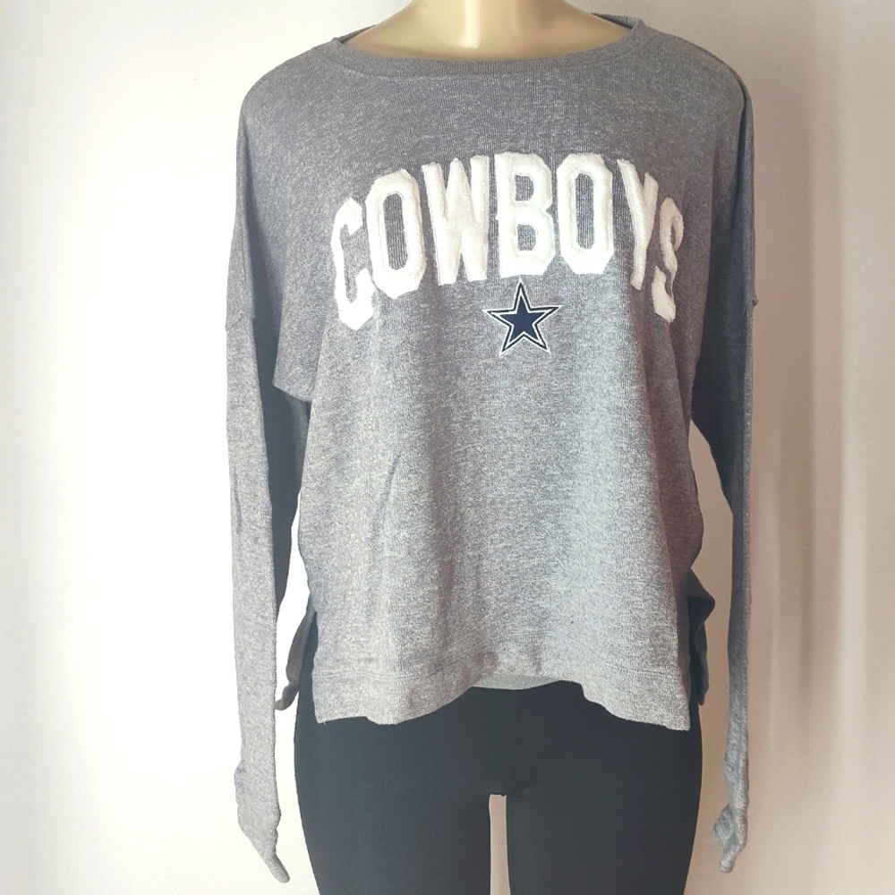 NFL Gray Cowboys Long Sleeve Tee
